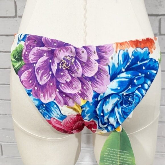 Farm Rio Women’s Rainbow Floral Bikini Bottom - Size Small - Picture 8 of 11